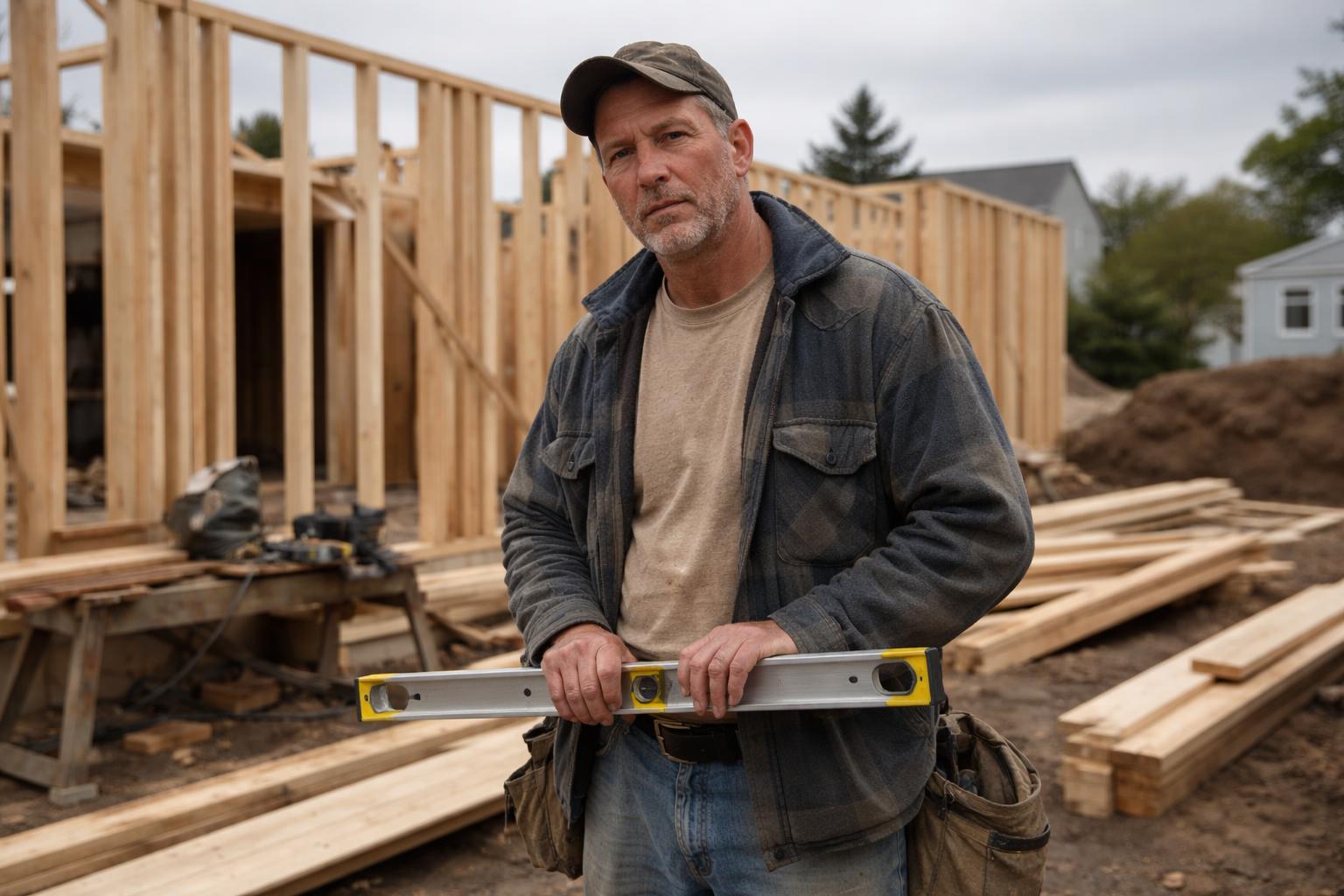 James McHenry in an undated photograph taken at a job site on Anchor Street, provided by the family.