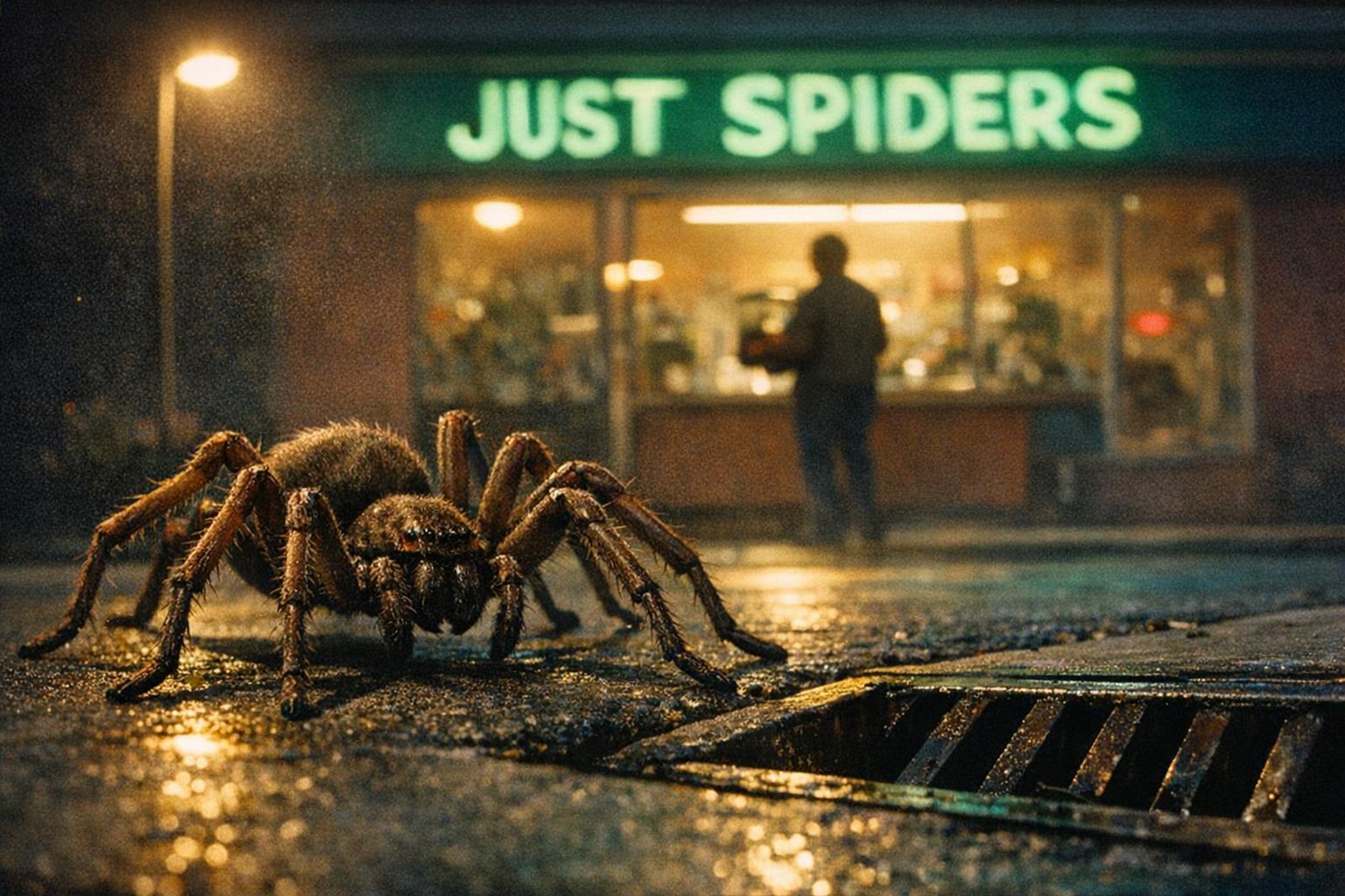 Just Spiders is open for business. Spiders. Just Spiders.